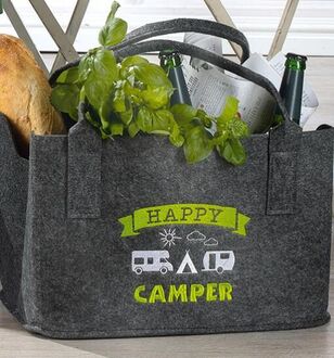 Einkaufstasche Filz Happy Camper