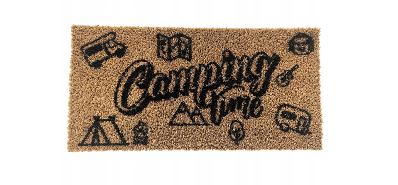 Türmatte aus Kokosfasern, Schrift: Camping Time