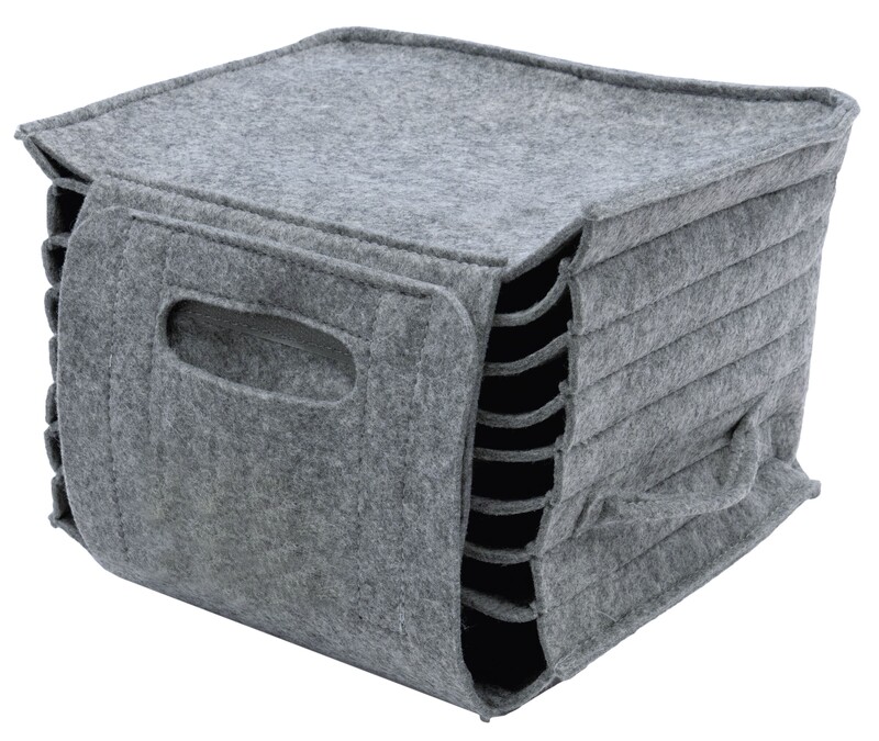 Tellerhalter Filz grau