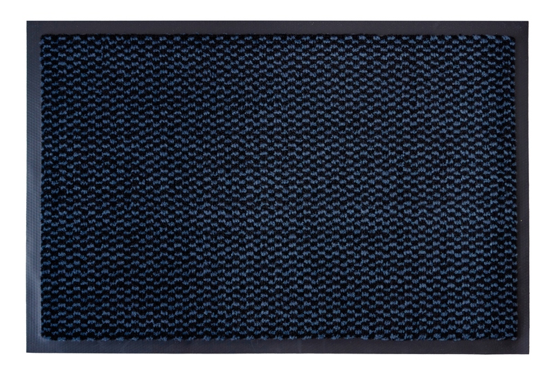 Fußmatte Vaduz blau mit Gummiunterseite