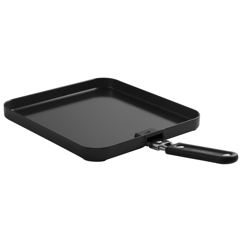Grillpfanne Keramikbeschichtet glatt schwarz