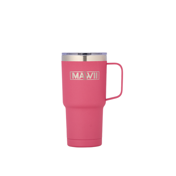 Edelstahl Becher mit Henkel Rose