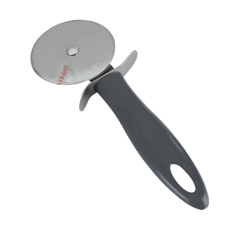 edelstahl Pizzaschneider grau Kunststoffgriff