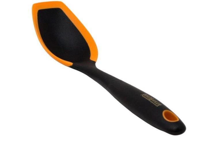 RoadSpoon round Silikonlöffel schwarz orange
