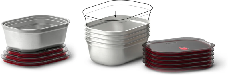 Dreamfarm Vorratsdosen Edelstahl 3tlg.