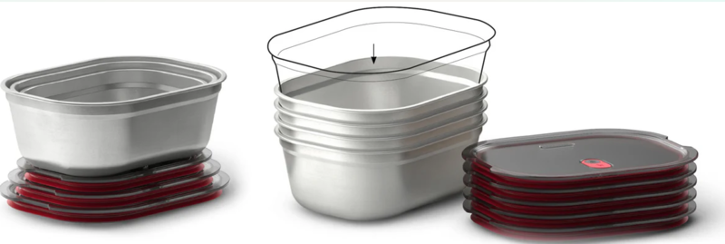 Multi-Box Set Edelstahl 3-tlg.