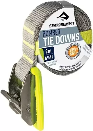 STS Bomber Spanngurt lime zusammengerollt verpackt