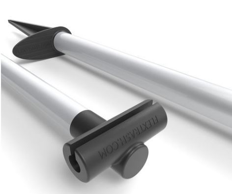 Flextrash Erdspieß 75-90 cm Ansicht Oben und Unten