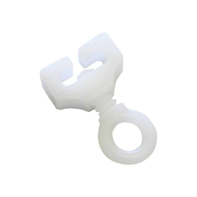 Gardinenfeststeller für T-Schiene in weiß