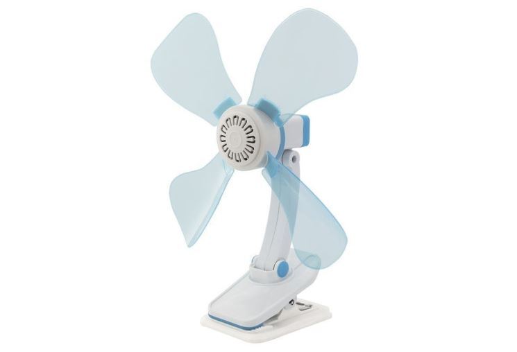 Faltbarer Ventilator 12V mit blauen Blättern